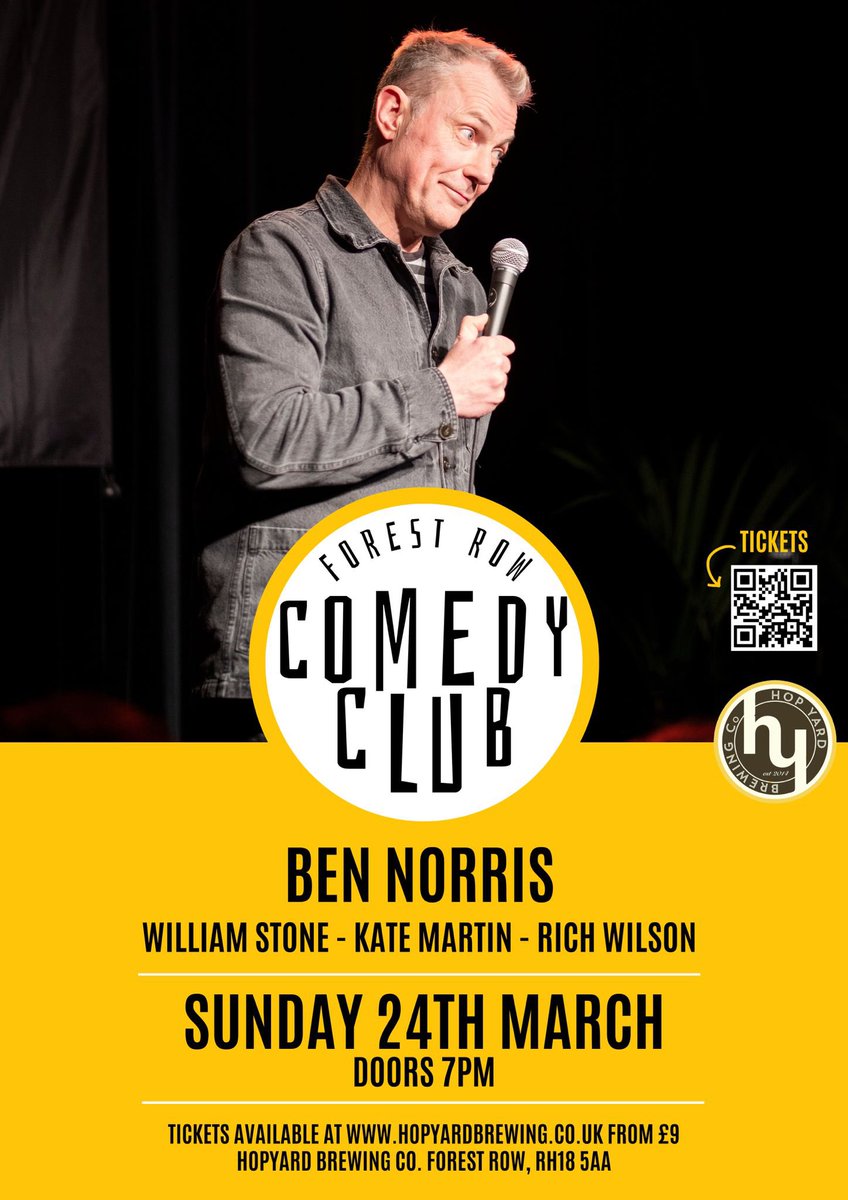 Next Sunday!! Forest Row Comedy Club!! Join myself, @ThatKateMartin, @itswilliamstone and the wonderful Ben Norris for a night of guaranteed hilarity!! portal.offbeattickets.com/event/FRCCBenN…