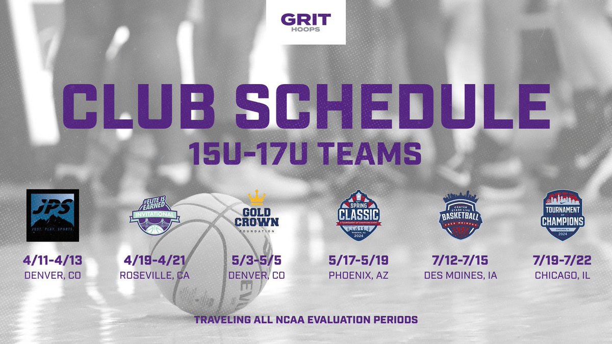 ‼️CLUB SCHEDULE‼️ Excited to get on the road this spring/summer! We will be traveling 5 teams - rosters will be sent to college coaches soon 👀 #GRIT