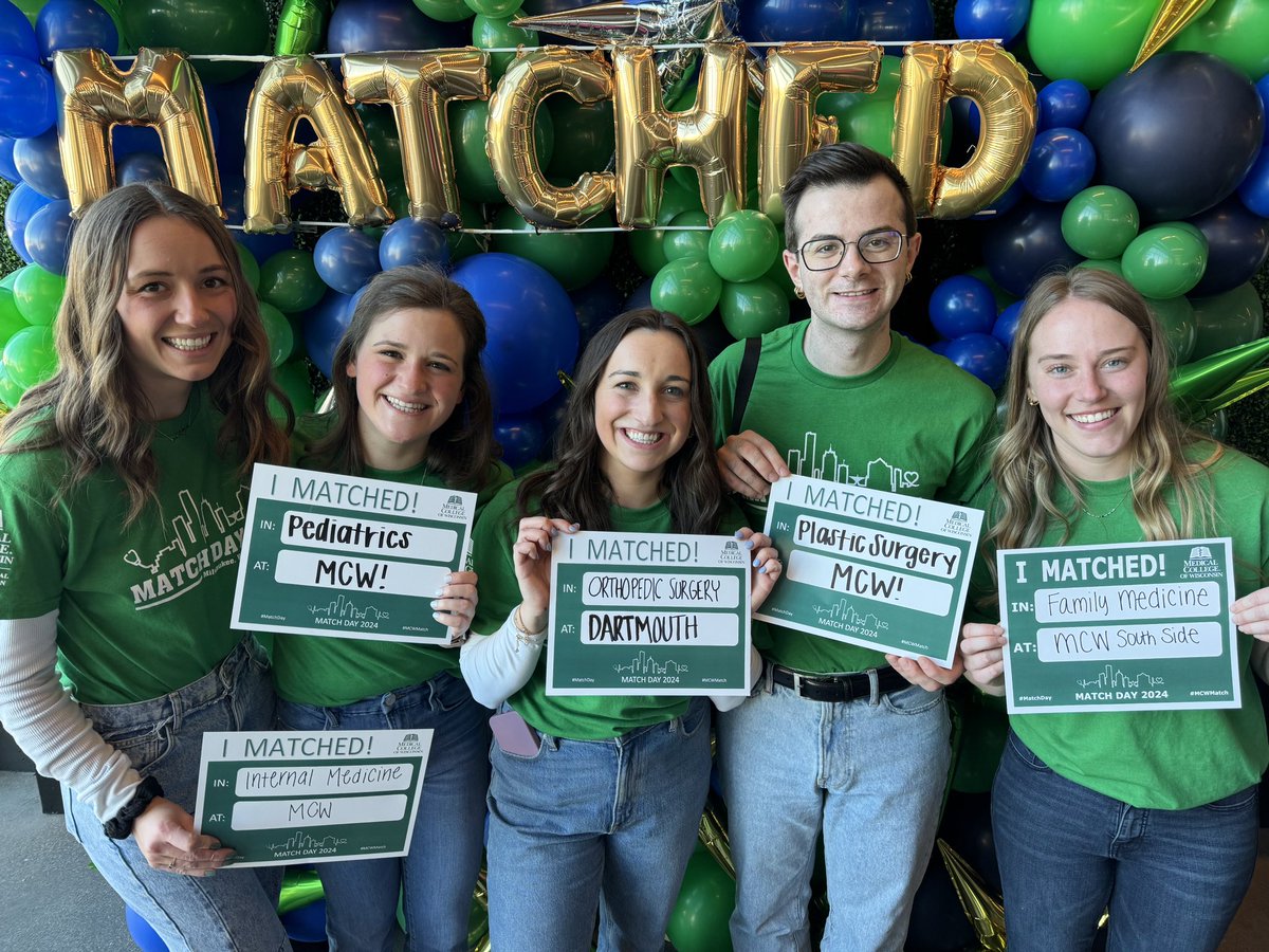 So thrilled to match with MCW for plastic surgery residency!! Milwaukee is home, and I feel so lucky that I get to train with such awesome mentors and residents! #Match2024 #plasticsurgery