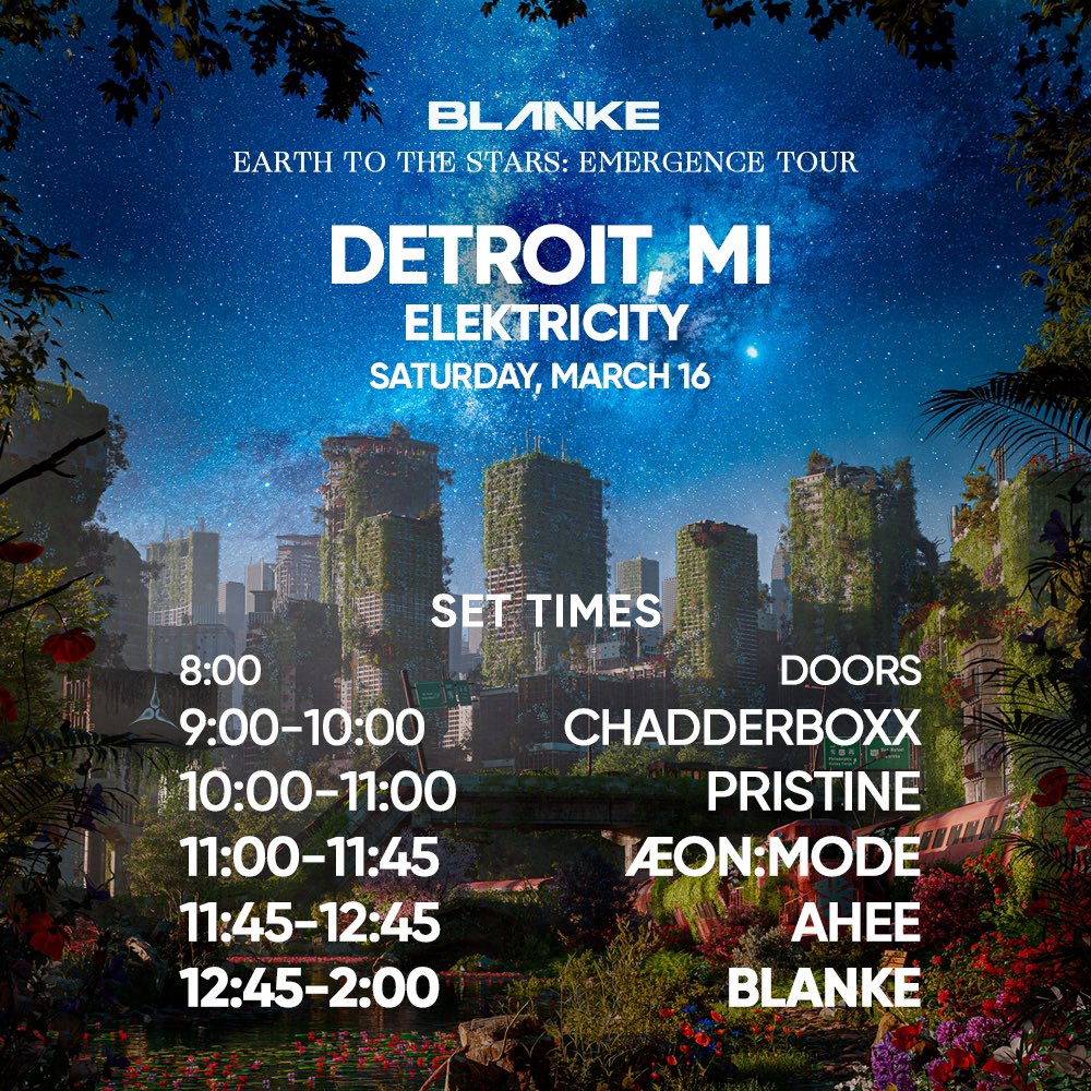 blankemusic's tweet photo. DETROIT LETS GO!! See you tonight.

🌎✨ https://t.co/XLtt7NhnpC