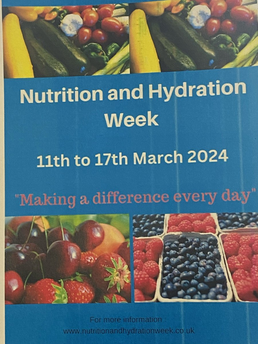 #NutritionAndHydrationWeek 11th - 17th March 2024 Here for Health and student dieticians marked N&H Week with a pop-up stand dedicated to highlighting the fruits and vegetables that support hydration.