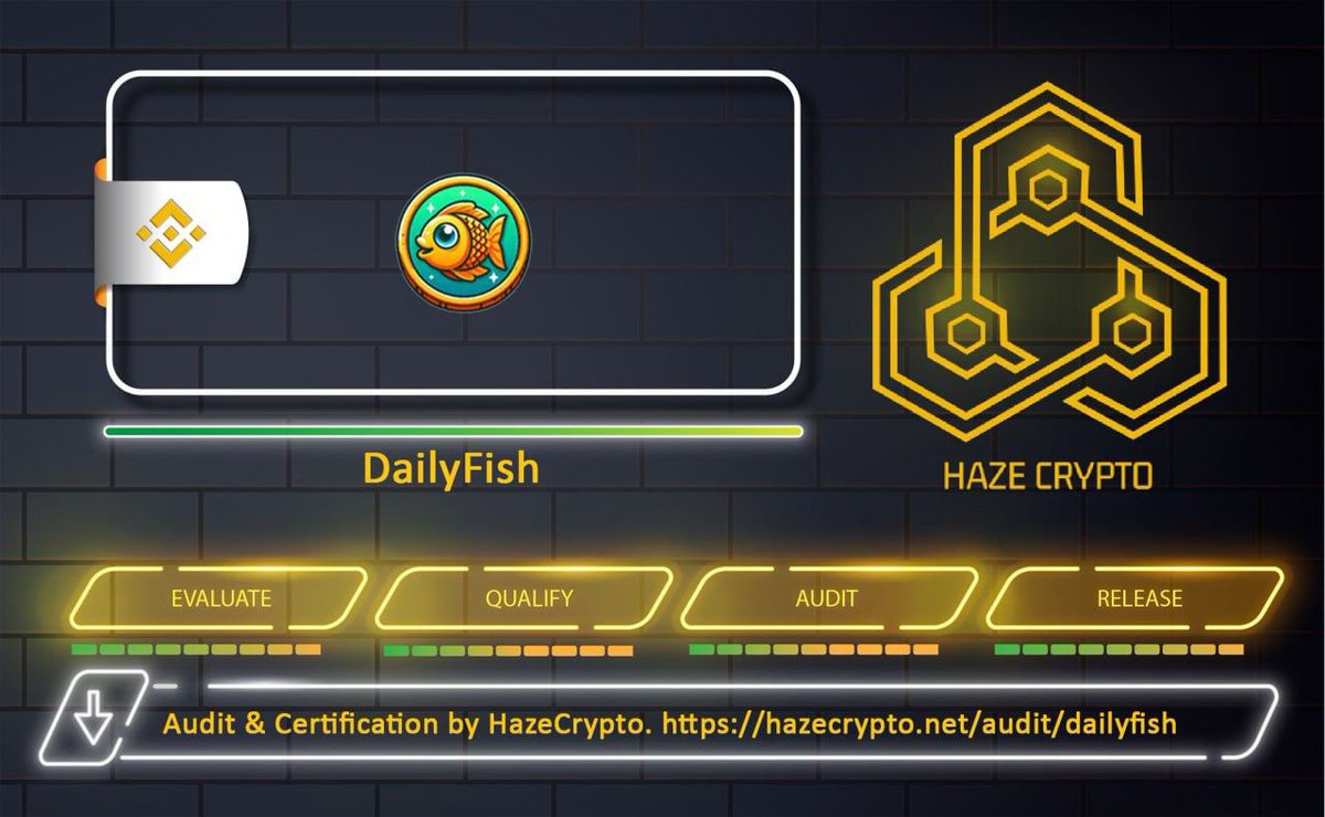 DailyFish Token Audit

🌐 DailyFish - daily-fish.xyz
➡️ USDT Project on Binance Smart Chain
➡️ Contract Links: bscscan.com/address/0x1789…

➡️ Project Launch: 13.03.2024 13:00 UTC

👉 For full Audit Report and project details:
hazecrypto.net/audit/dailyfish