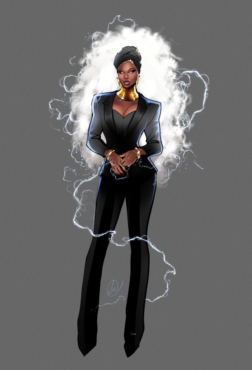 LukasWerneck's tweet photo. The subject is Ororo in a suit✨✨✨ https://t.co/d4TzgOjYYu