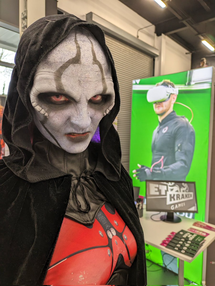 sgs_gamesdev's tweet photo. What a day! Massive pleasure to be @ukcgfevents #Bristol #ComicCon with @Karoinna &amp; @SharpeLewis1997, showing of the latest project in development 'Meowchemist' from @GetKrakenGames developed by our students.  #gamedev #gameart https://t.co/L3Qf2JXBGm