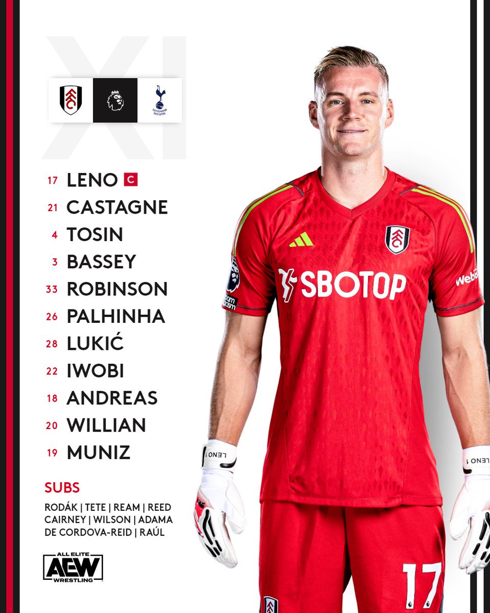 Captain Bernd Leno in goal! 🧤 #FULTOT