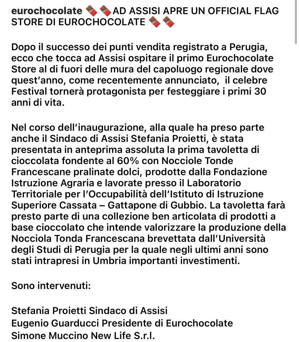 faceciok's tweet photo. #eurochocolate #assisi #chocostore https://t.co/uRDy41NY3p