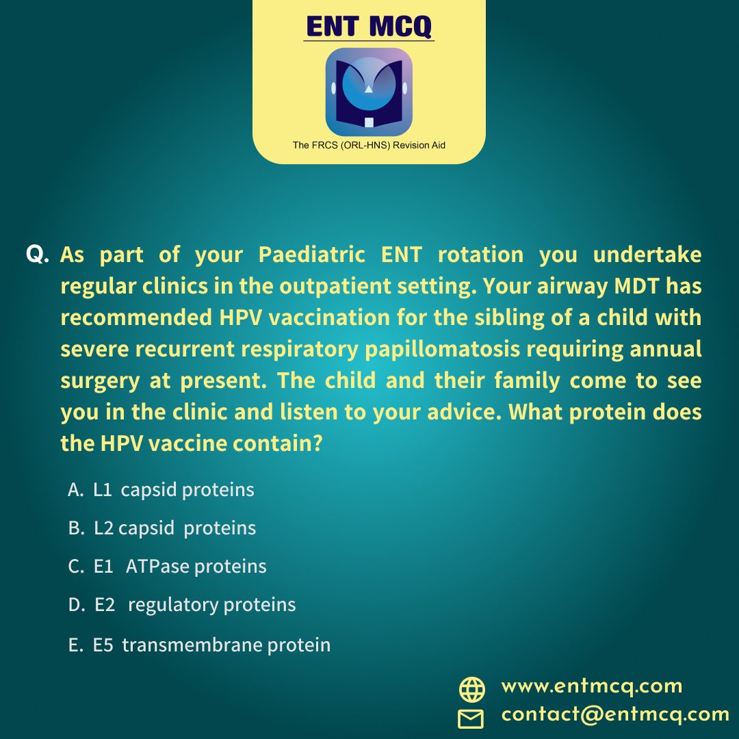 It's time for another Quiz?  𝐂𝐨𝐧𝐭𝐚𝐜𝐭 𝐮𝐬 𝐨𝐧 support@entmcq.com and visit us on entmcq.com #ent #entsurgery #Diagnosis #MedEd #medx #anemia #medtwittter #foamed #Usmle #ecfmg #ecfmgcertificate #Medical #MedTech
@fxgodzeuss

@ManualOMedicine