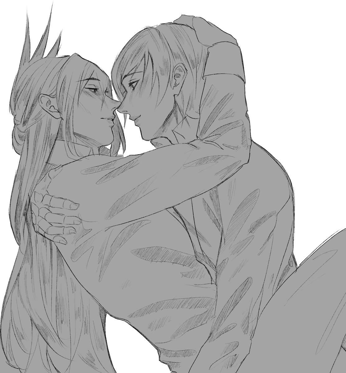 RyniDraws's tweet photo. Thank you for the positive response on this ship! I understand it's quite the rare ship, so thank you for enjoying it with me! 💚💜 https://t.co/nXm4qZNRoc