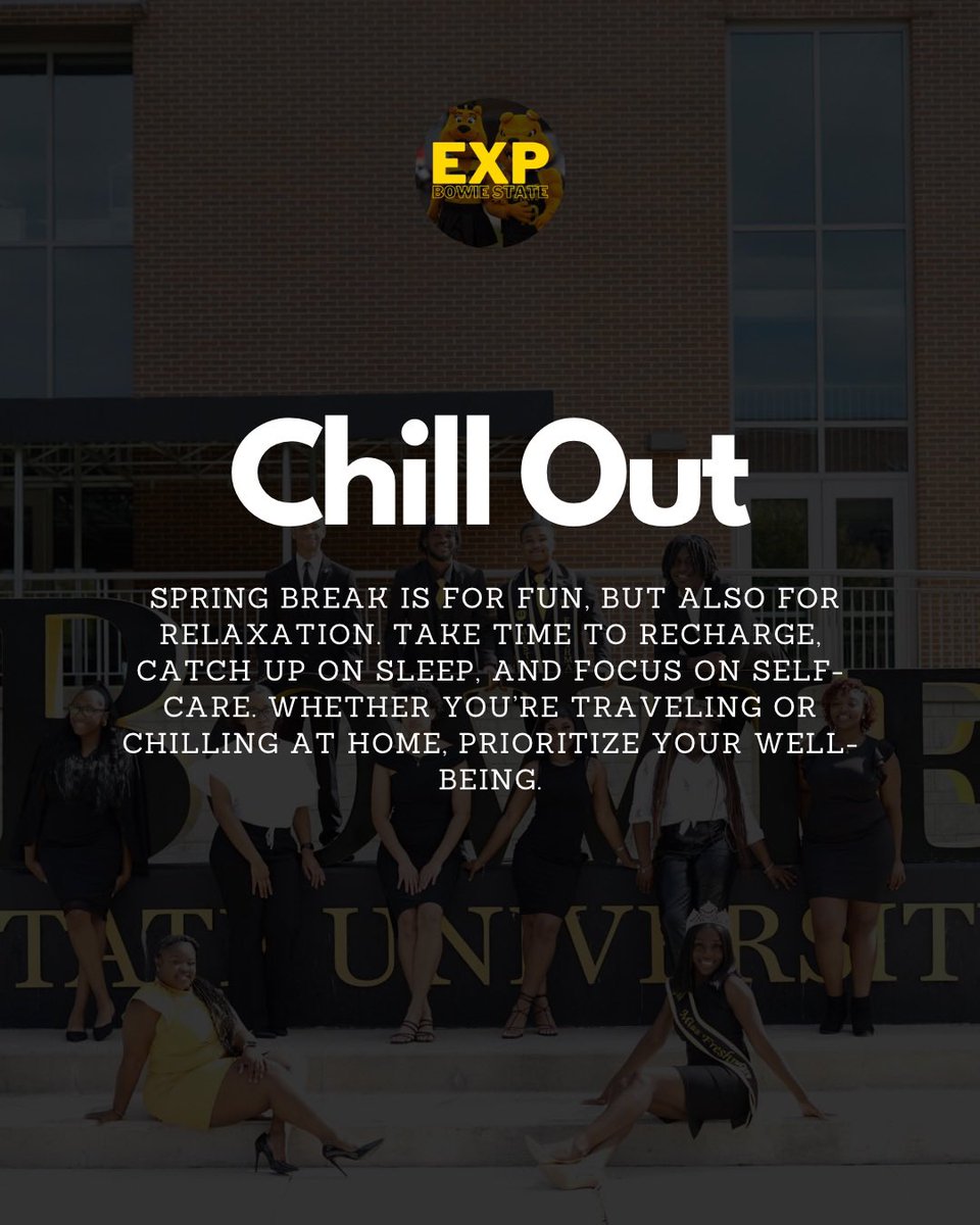 expbowiestate's tweet image. Maximize your spring break with these essential tips for college students! From planning ahead to staying safe and finding time to relax, we've got you covered. Get ready for an unforgettable adventure! 🌴 #SpringBreakTips #CollegeLife"