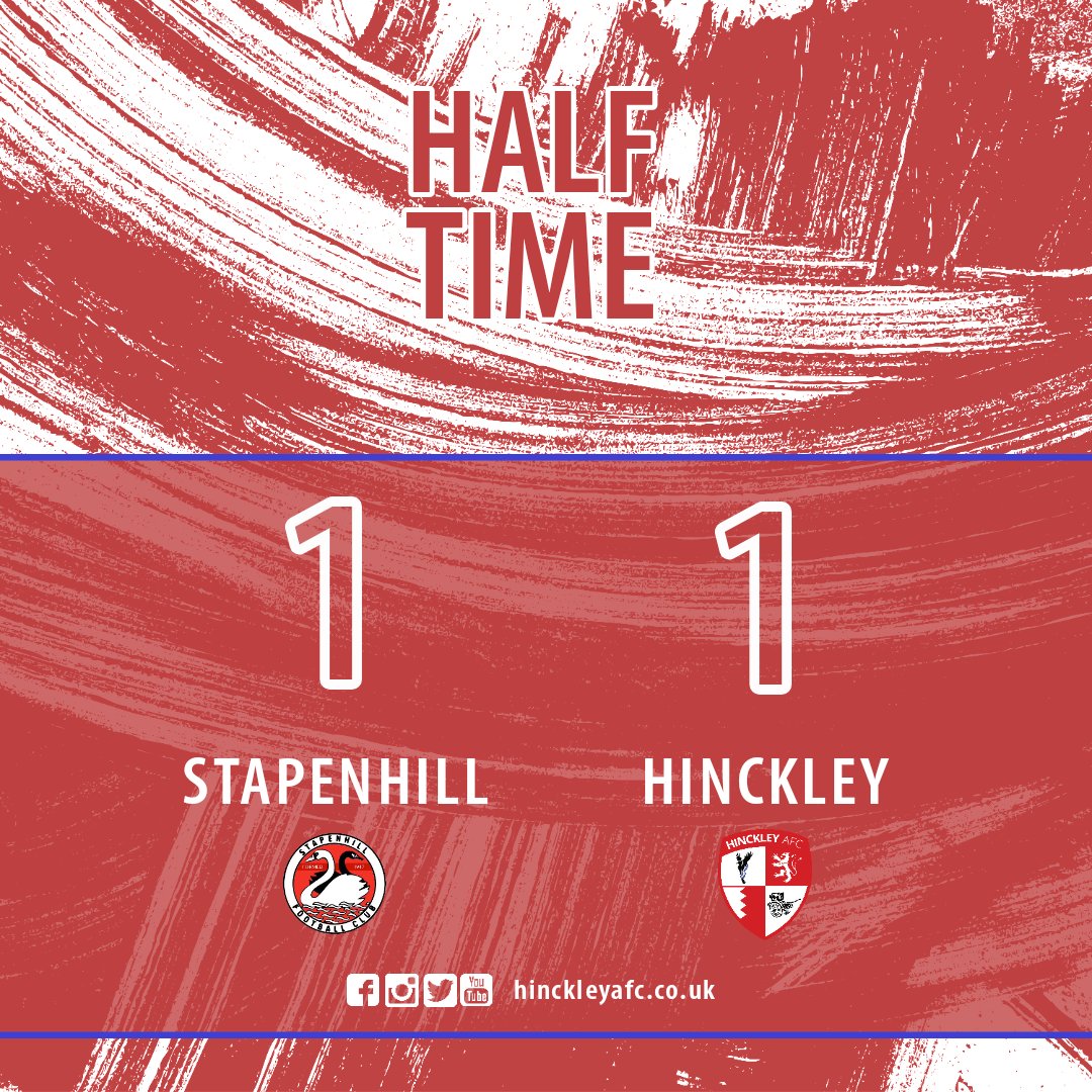 HALF TIME | All square at the break after a half of few chances - Stapenhill scored with the game's first shot on target after 35 minutes before Lewis Rankin levelled shortly after