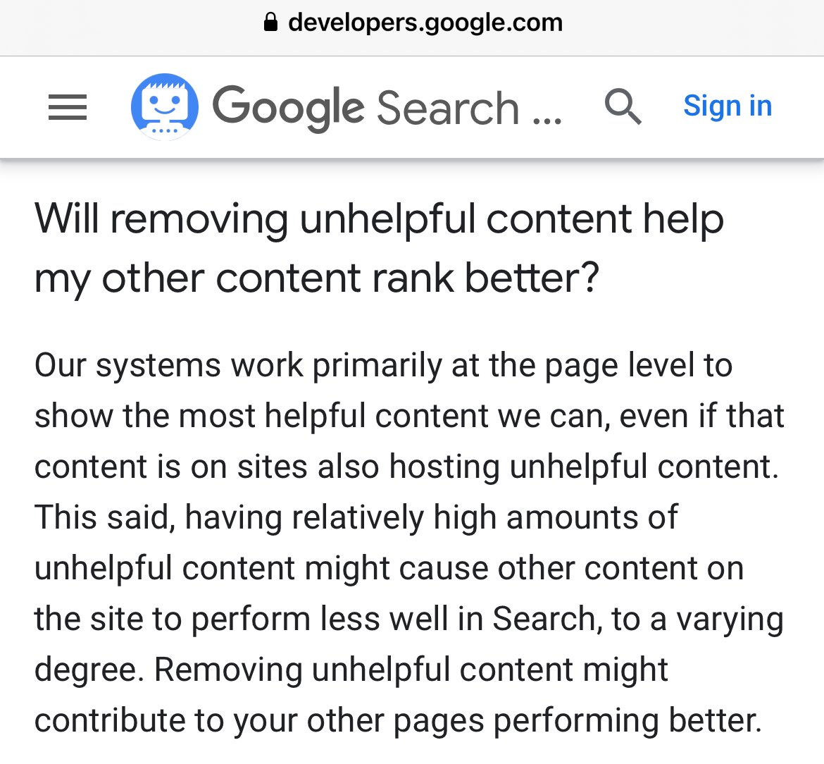 This is good to know