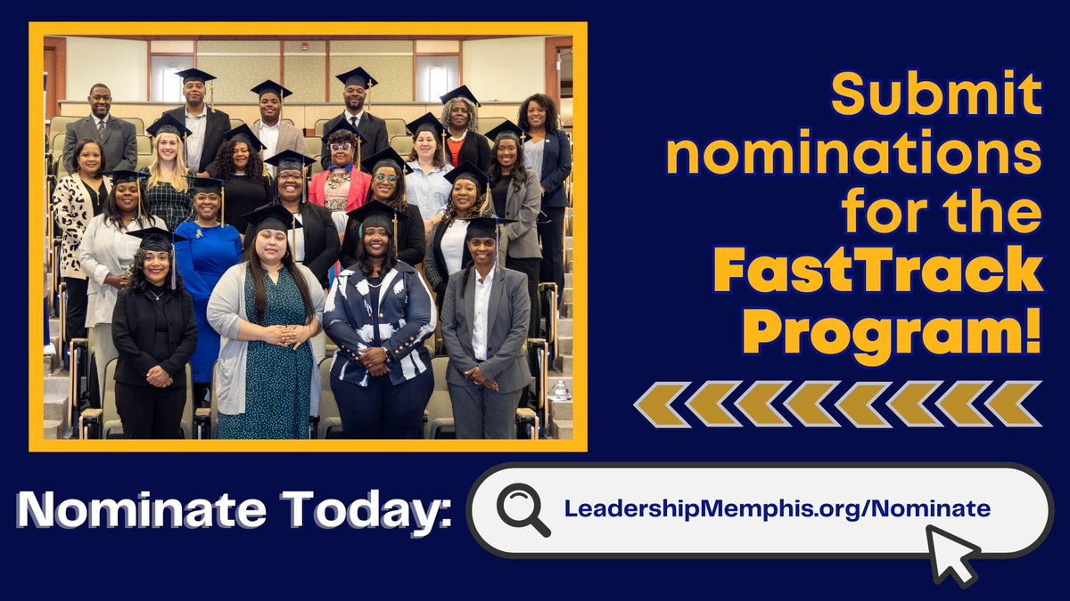 Do you know an emerging leader who has significant potential, driven to make a positive impact in the Greater Memphis Area? Nominate them for the next FastTrack Program! leadershipmemphis.org/nominate/