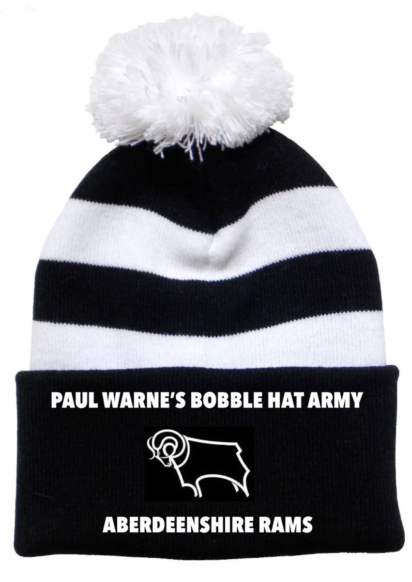 Paul Warne’s Bobble Hat Army Aberdeenshire Rams #dcfc #dcfcfans #derby