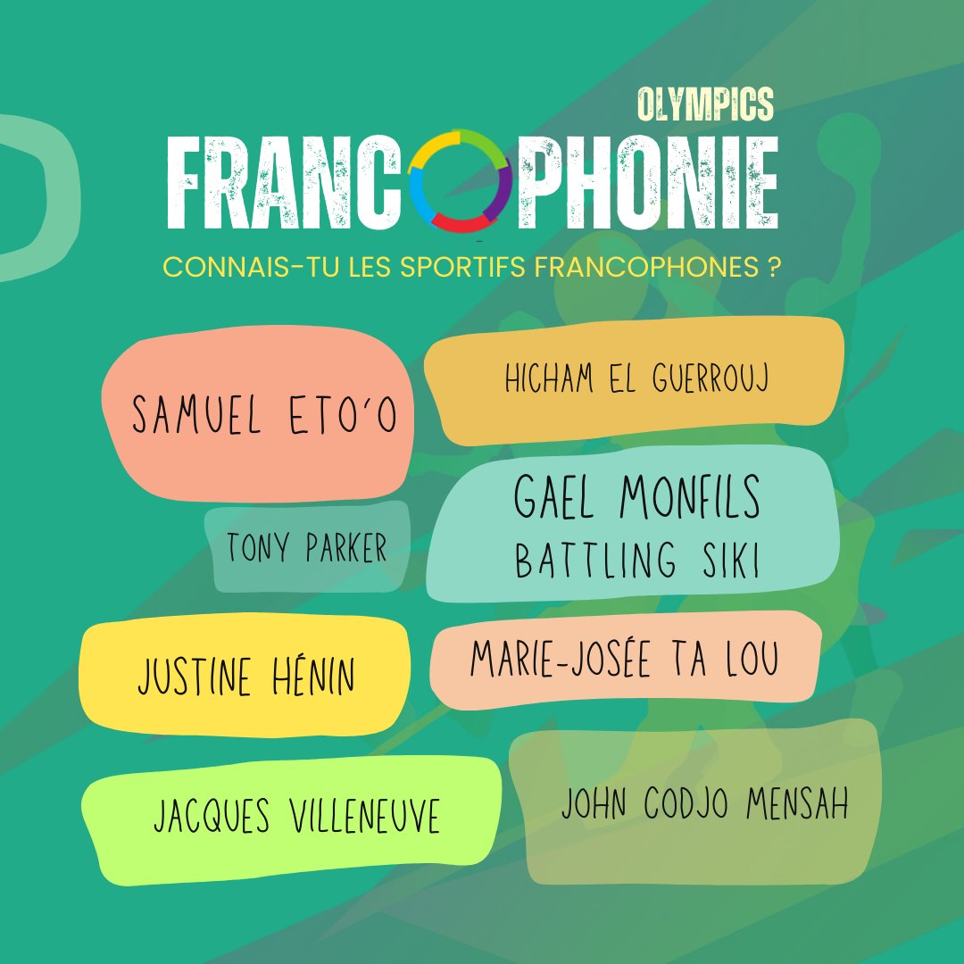 We invite you to join us for a marathon of sport, games, and French language challenges to discover/re-discover the diversity of the Francophone world. Don't miss the event of the year! Free admission/RSVP via this link: forms.gle/4cDfPfc5Zaj1u4… #Francophonie #Francophonie2024