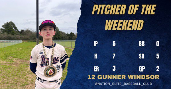 NationEliteClub's tweet photo. Congratulations Gunner Windsor #12 https://t.co/eRF4cRRSuB