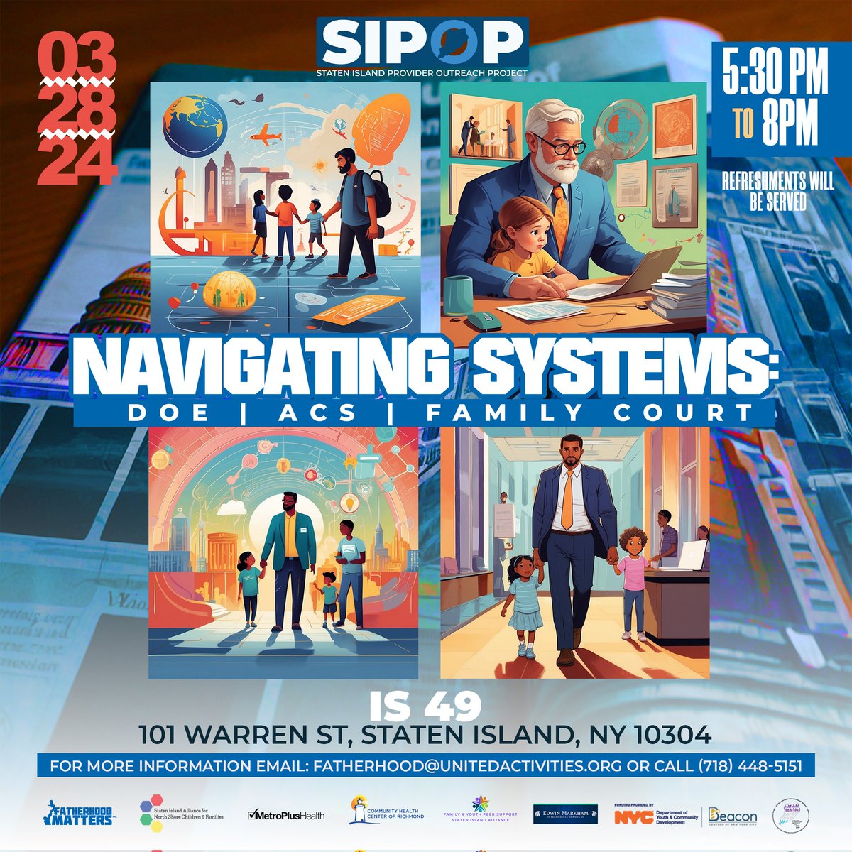 I have received questions regarding the following agencies,and I would like ask you to join this Workshop as We will have people there who can assist you with any questions regarding these agencies that are important to you. Dinner and Refreshments will be Served. See you There.