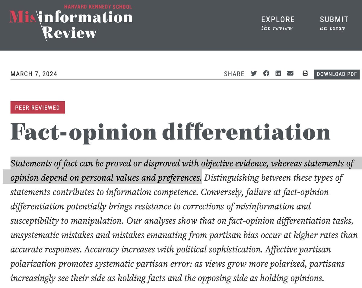 Imagine being this conceptually confused but thinking that you're in a position to lecture people about misinformation. misinforeview.hks.harvard.edu/article/fact-o…