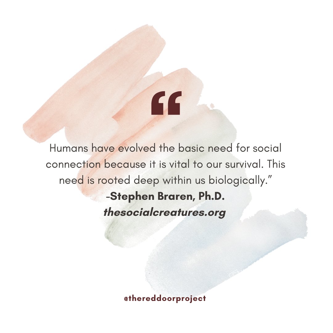reddoorproject's tweet image. In this fascinating article by Social Creatures, Stephen Braren highlights years of research indicating the essential need we have as a species to remain connected to each other. 
ow.ly/WBS750QUZjm
#SaturdaySpotlight #socialconnection #RedDoorProject #EvolveExperience