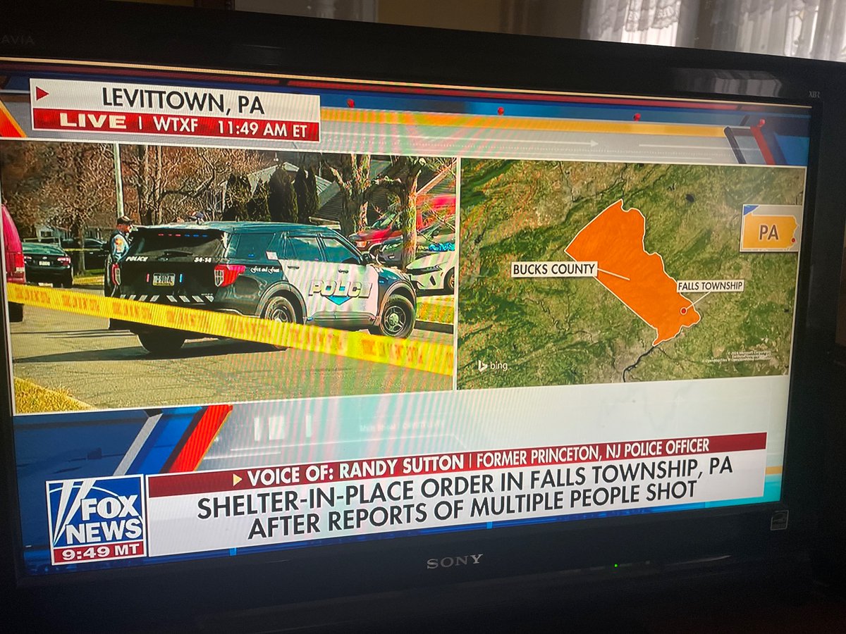 Breaking News!!! Shelter-In-Place Order In Falls Township, PA
After Shooting Leaving 3 Dead
#shelterinplace #shelter-in-place #Bucks #buckscounty #fallstownship #pa #Pennsylvania #FoxNews #shooting