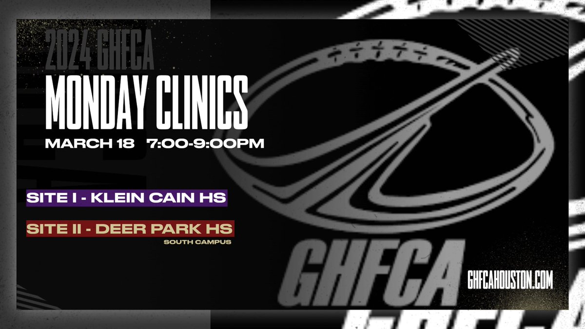 Hope you can join us at our next GHFCA Monday Clinic!