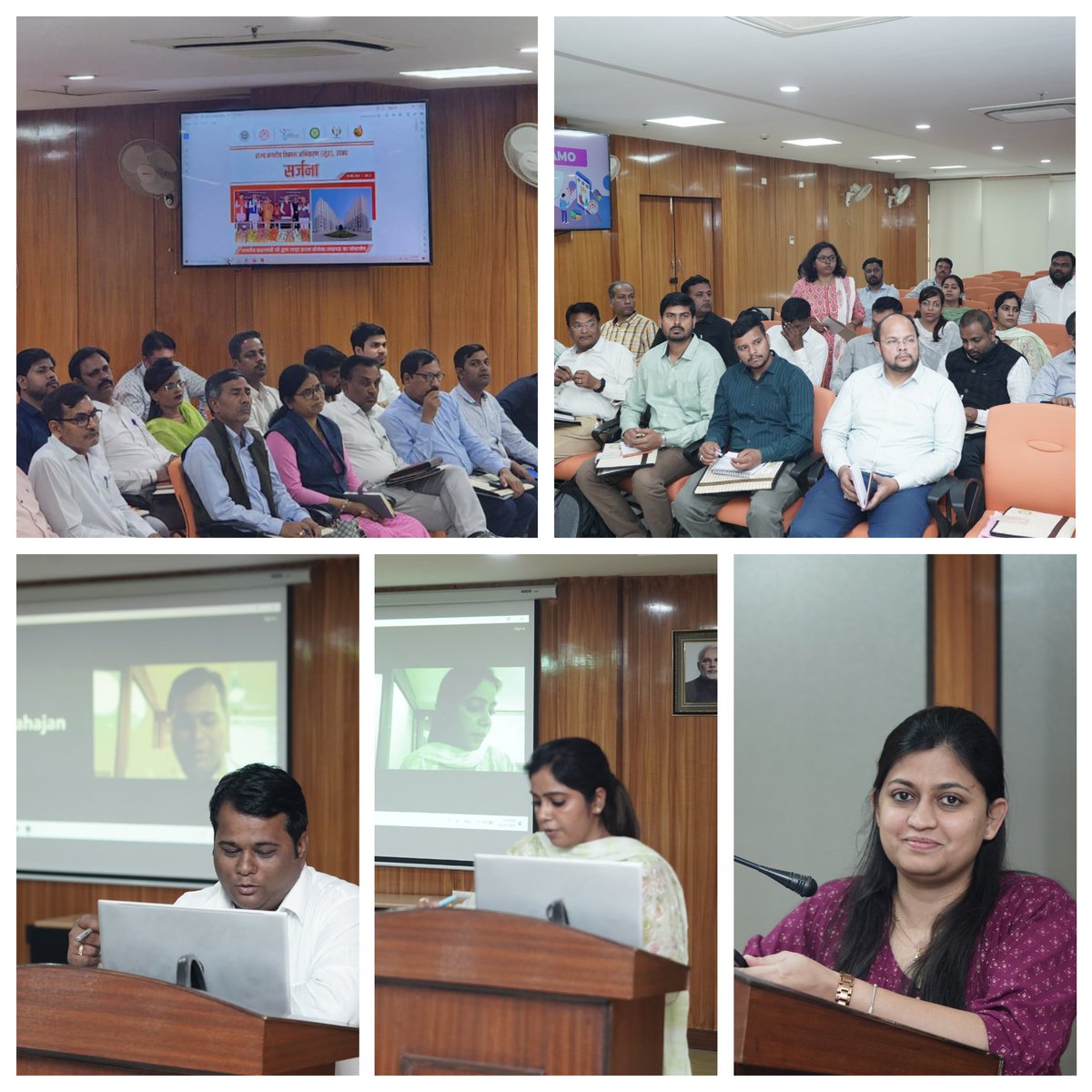 SUDA_UP's tweet photo. Today, the third batch of 25 districts attended a one-day workshop at SUDA Headquarters in Lucknow. The aim of this workshop was to tackle the challenges hindering the implementation of the Deen Dayal Antyodaya Yojana – National Urban Livelihood Mission (DAY-NULM). POs/CMMs from 25 districts participated with great enthusiasm. Director of SUDA, @anilpathakias took the lead in discussing strategies to enhance #DAYNULM implementation in Uttar Pradesh. He praised everyone's efforts on social media and encouraged them to keep up the good work. He also commended the successful mobilization efforts undertaken by CMMs/POs during the winter season and urged them to sustain such initiatives in the future. Additional Director, Anand Kumar Shukla provided insights into all components under DAY-NULM and facilitated an interactive session to address participants' challenges while also encouraging all CMMs/POs. Deputy Director Kirti Prakash Bharti talked about the MIS portal and Assistant Director Monika Verma stressed the importance of ongoing DAY-NULM activities. Representatives from @pmsvanidhi and @NULM_MoHUA (GoI) joined via video conference to resolve technical issues. DAY-NULM experts Vivek Srivastava, Dr. Kamal and Mohd. Tayyab shared invaluable insights. The workshop concluded after conducting a comprehensive review of the social media accounts of all 25 districts under DAY-NULM. All the SMS from SUDA were present at the workshop. HR Ankita Mishra coordinated and facilitated the training program.

#SUDA #DAYNULM #UttarPradesh #PMSVaNidhi #UttarPradesh