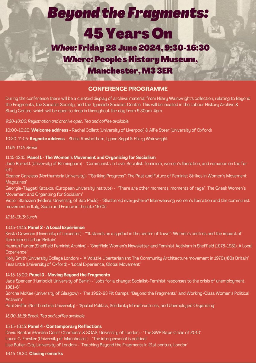 Delighted to share our full programme - what a group of amazing scholars and activists! Some tickets still available: tickettailor.com/events/beyondt…