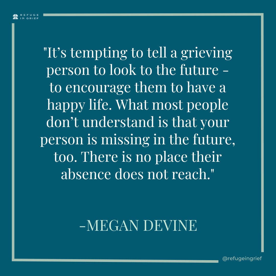 Loss isn't a single timeline event, it has ripples. Your person is missing at every point in the future. This is something many people outside your grief can't understand: you haven't simply lost one person, at one point in time. Your future has changed as well as your “now.”⁣⁣