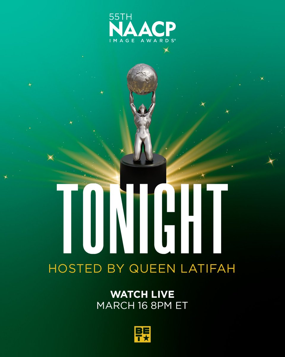 Mama, we made it. 🥳 Join us and @IAMQUEENLATIFAH for the 55th #NAACPImageAwards. It's time to celebrate our culture, our stories, and our wins. 🫶🏾✨🏆 Watch the Awards TONIGHT at 8pm ET on @BET.