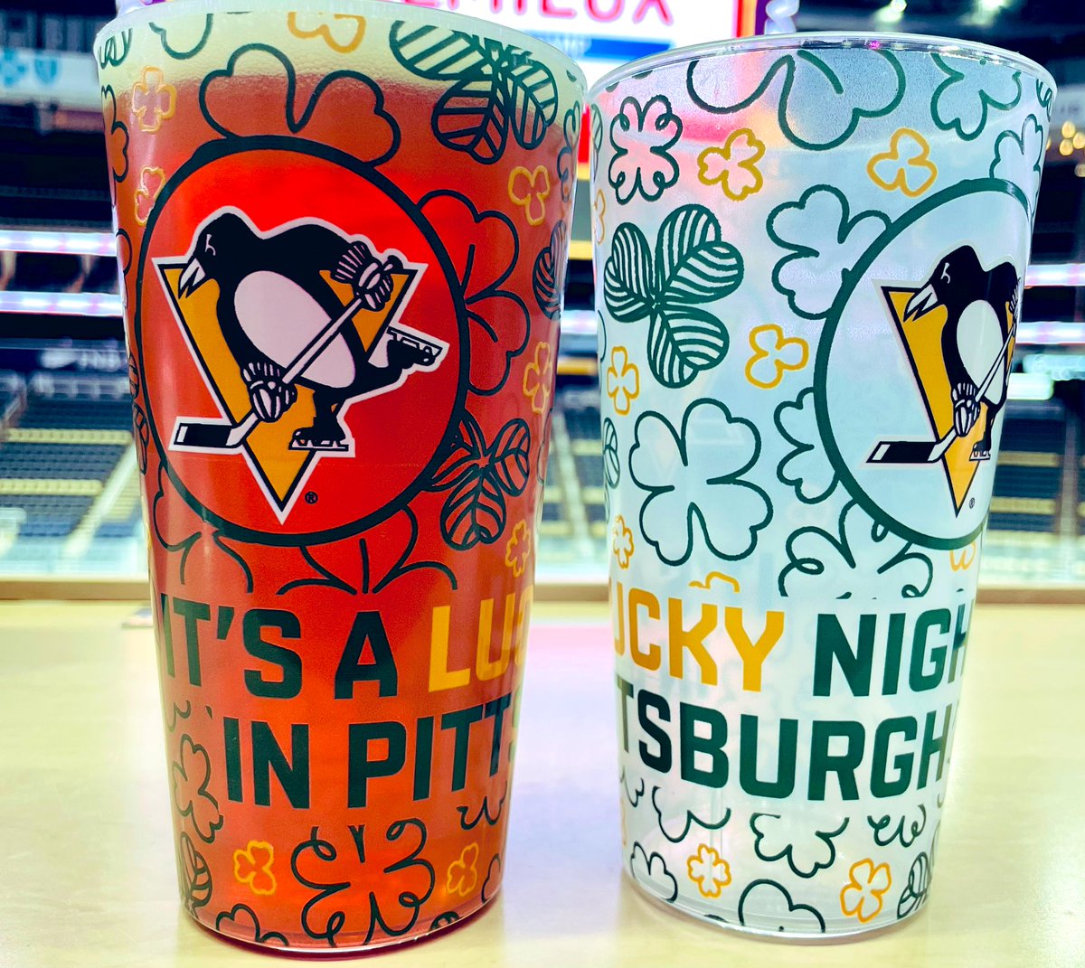Let’s have a toast to #StPatricksDay and to our <a href="/penguins/">Pittsburgh Penguins</a> this afternoon! Grab a souvenir St Patty’s Day cup anywhere draft beer is available! #LetsGoPens