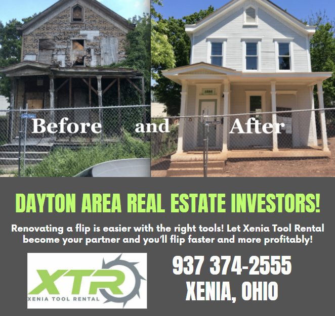 Dayton area real estate investors! Discover Xenia Tool Rental, a gem just south of Dayton! Our incredible service, prices, and equipment will help your flips to be less stressful and more profitable. Call us!
#RealEstateInvestor #DaytonRealEstate #houseflipping #homerenovation