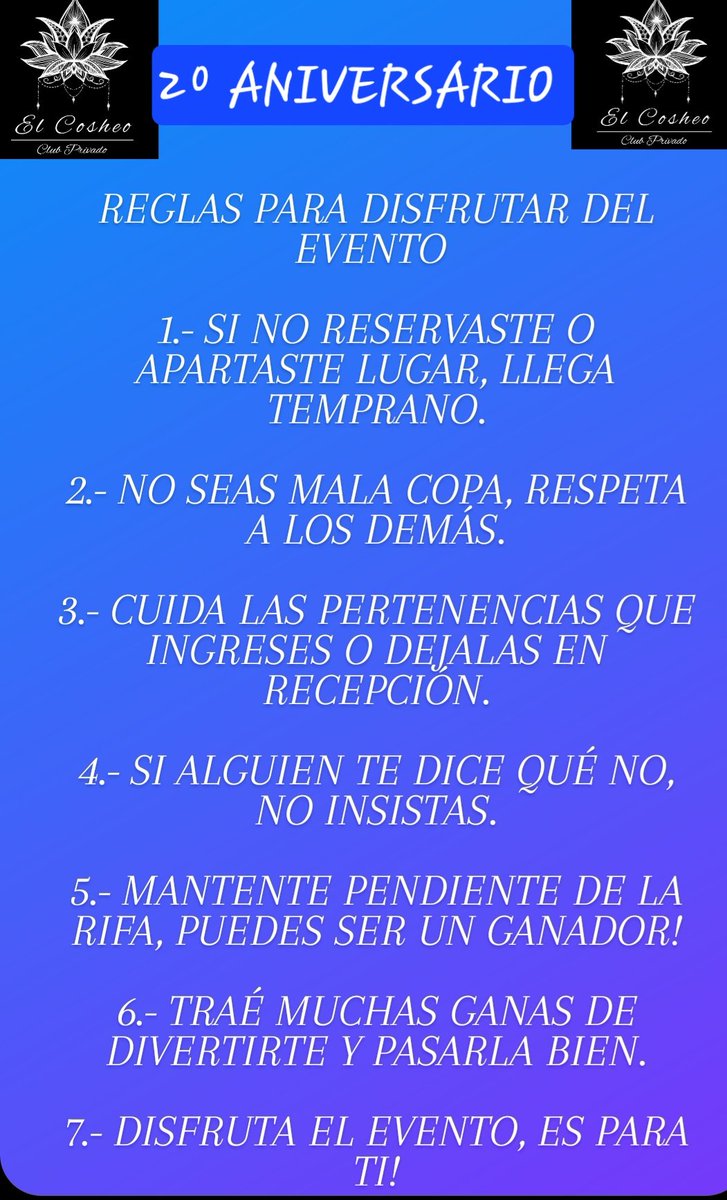 ElCosheo's tweet photo. El festejo es para ti! https://t.co/qnlHgaLzMD