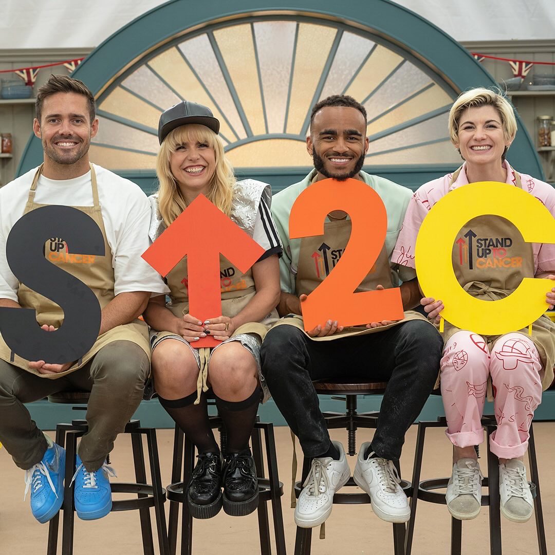 Ready for my turn at the gingham altar !

So excited to be joining @munyachawawa, @SpencerMatthews and Jodie Whittaker on @britishbakeoff’s The Great Stand Up To Cancer Bake Off. You can watch the episode tomorrow Sunday 17th at 7:40pm on @channel4 #GBBO