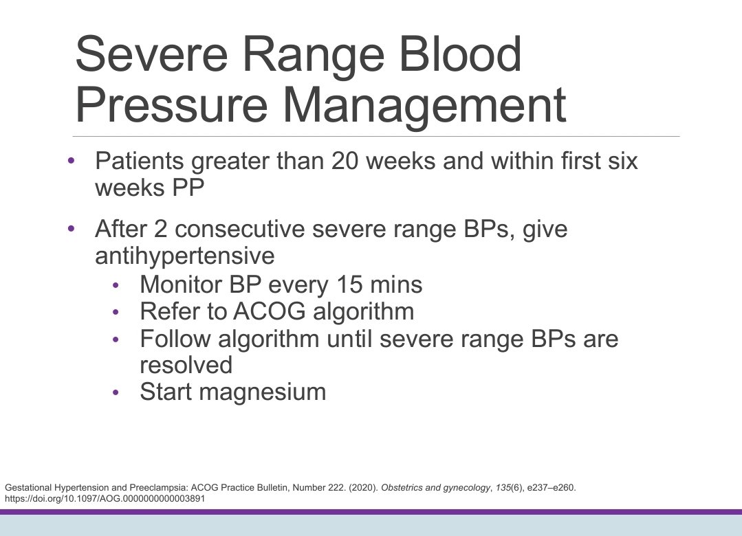 Jacob Miller NP CNS NRP (@jacobmilleracnp) on Twitter photo Hypertensive #emergencies in #pregnancy:
SBP ≥160 
**or** 
DBP ≥110
Management per <a href="/acog/">ACOG</a> <a href="/ACOGPregnancy/">ACOG Pregnancy</a> guidelines: acog.org/obemergencies
<a href="/AAENP2/">AAENP</a> #EmergNP24 Hypertensive #emergencies in #pregnancy:
SBP ≥160 
**or** 
DBP ≥110
Management per <a href="/acog/">ACOG</a> <a href="/ACOGPregnancy/">ACOG Pregnancy</a> guidelines: acog.org/obemergencies
<a href="/AAENP2/">AAENP</a> #EmergNP24