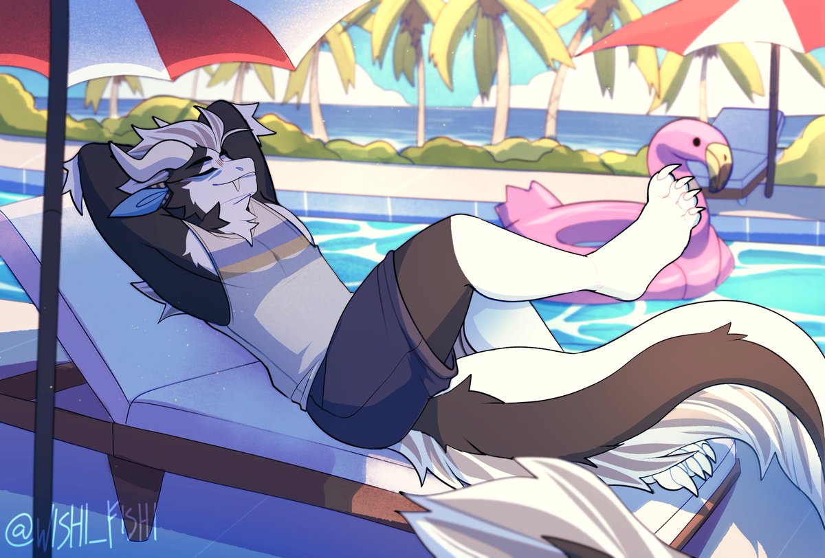 Relaxing by the pool 🏖️