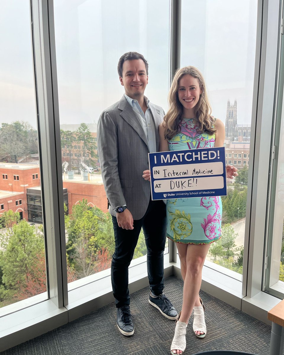 Absolutely ECSTATIC to match at Duke for Internal Medicine residency and to spend 3 more years here!! Can’t wait to join the Duke fam and meet my co-interns!!!