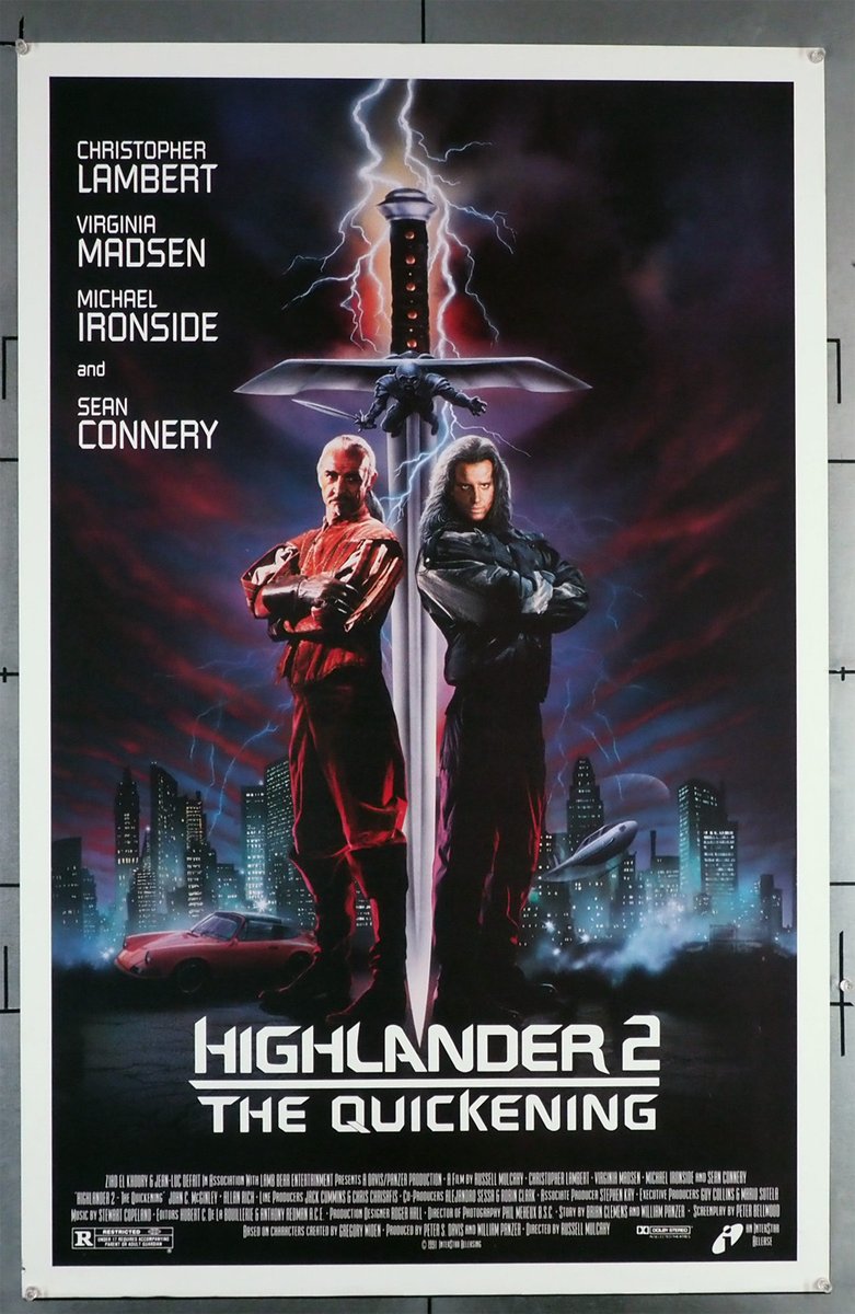 This poster was never folded, has one very small (repaired) tear in the border area. Finding this unfolded?? Not too easy. movieart.com/highlander-ii-… @movieartaustin