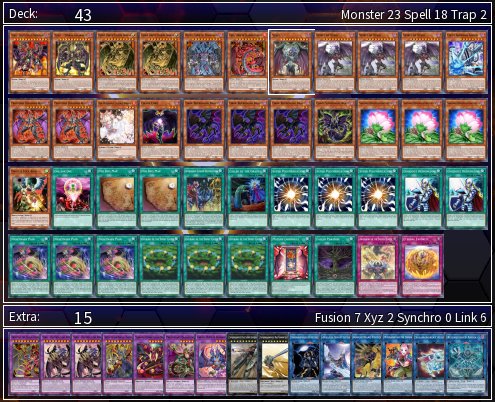 Welp, if you insist -- here's the Sacred Beast/Yubel Deck that I'm testing,  VERY WORK-IN-PROGRESS Still learning combo lines, and I'll probs tweak  ratios as I go and try to figure out