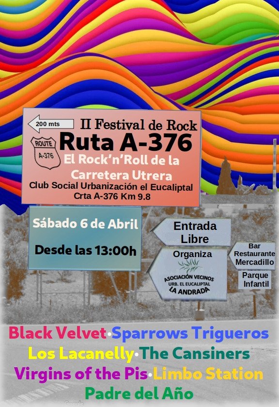 Ya podéis reservaros el sábado 6 de abril, porque tenemos festival rockero en Alcalá de Guadaira. Ahí estaremos The Cansiners dando tralla. Bar, restaurante, mercadillo, parque infantil, y mucho rock 🤘🏻🤘🏻🤘🏻