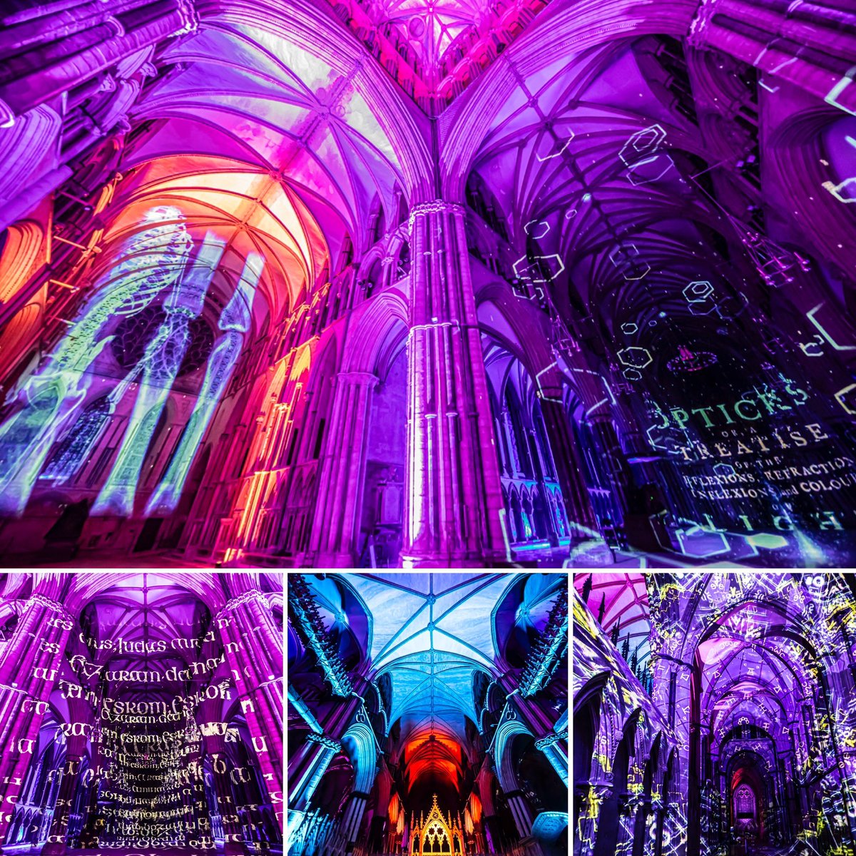 Another fantastic week in @LincsCathedral bringing “art on an epic scale” to the #architecture of the #cathedral with #science - the #fineart #immersive #sonetlumiere #illuminates nearly every inch of the interior with #lightandsound