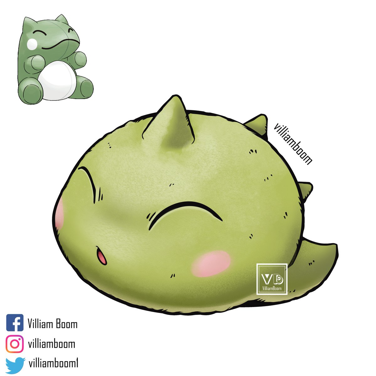 Commission done for @spikeshade !! The Substitute is now a Baby Digimon! Squishmon Fresh Free Type This freshly hatched digimon is covered in soft fur and has no bones. It can squash and stretch to hide in any small space #pokemon #pokemonart #fakemon #pokemonfusion…