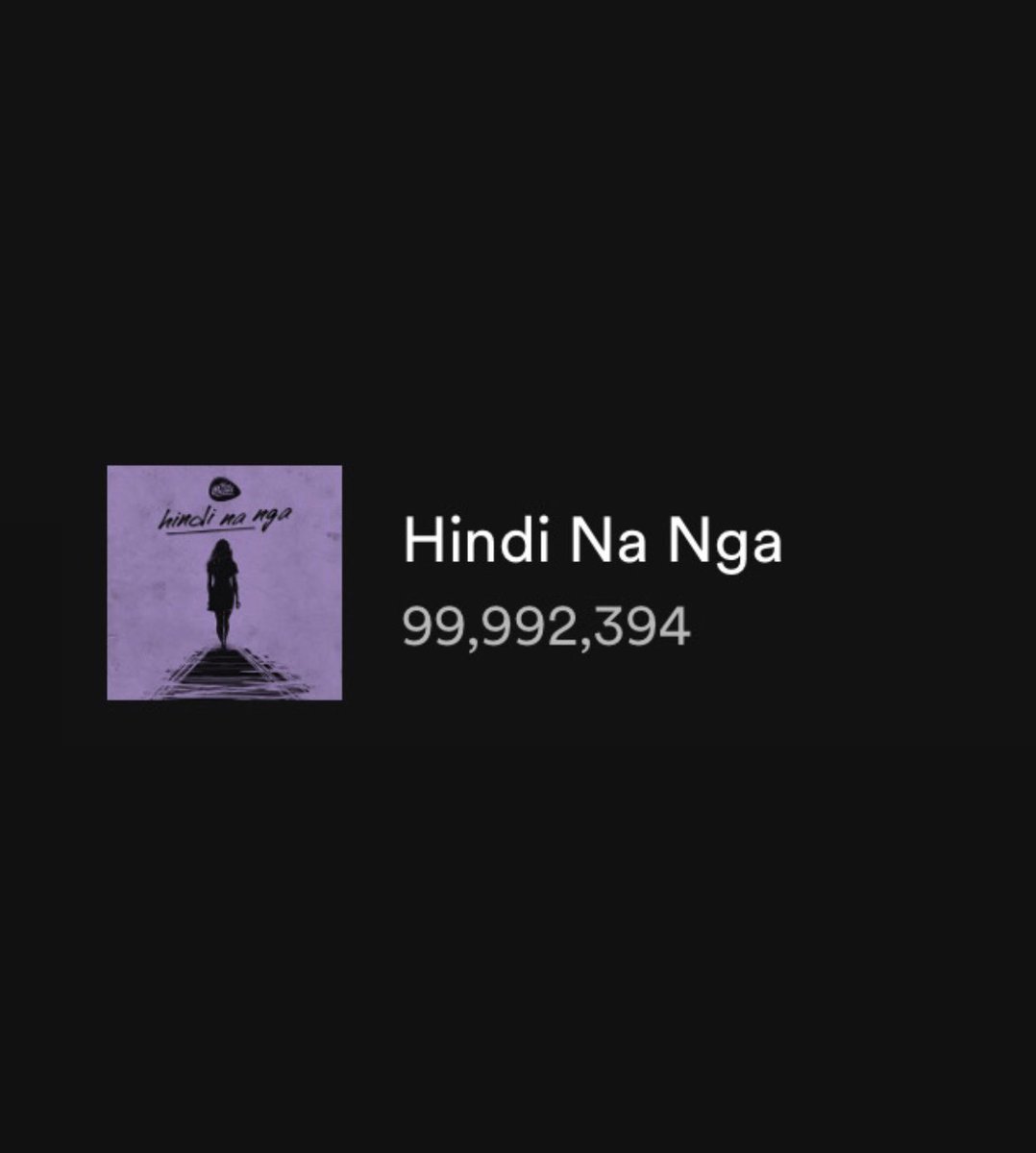last look to 99 million. MARAMING SALAMAT FAM!!! GRABE KAYO 🥺
#100mOfHindiNaNga
<a href="/SpotifyPH/">Spotify Philippines</a>