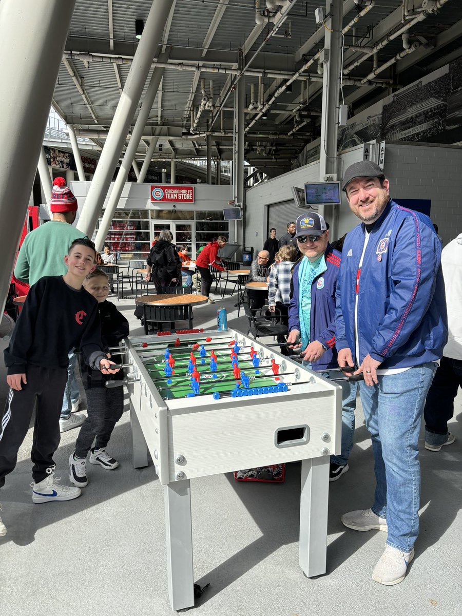 Dad’s dominating foosball! #cf97 <a href="/ChicagoFire/">Chicago Fire FC</a>