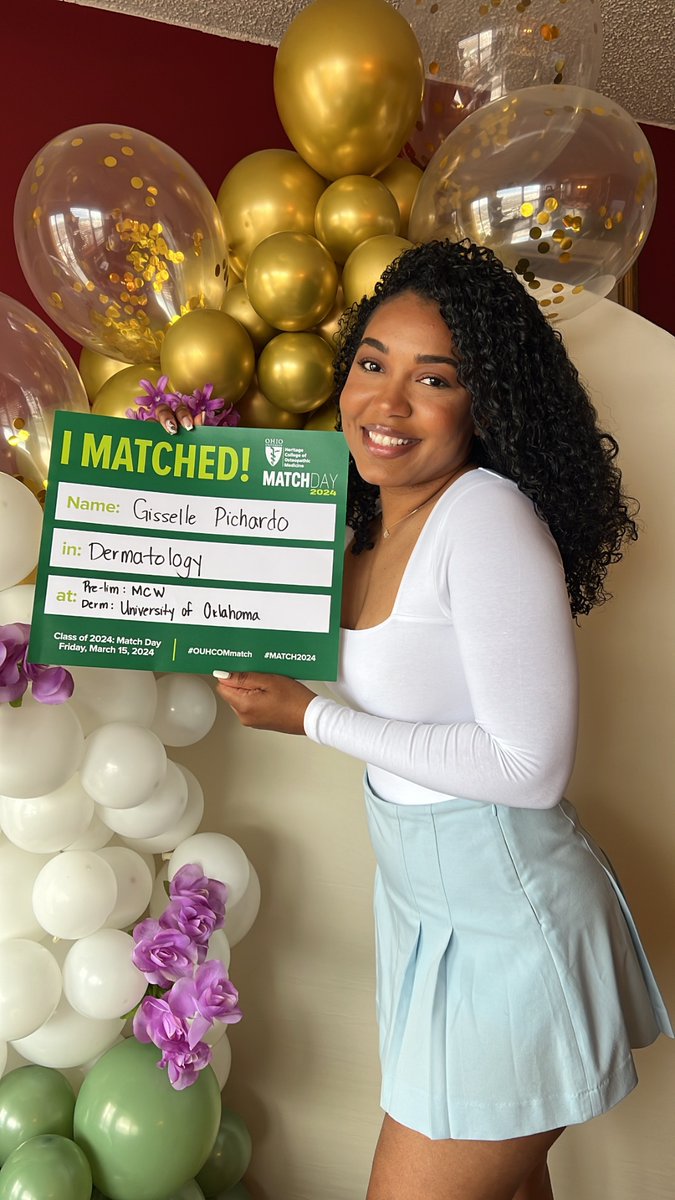 GissellePchardo's tweet photo. Thrilled to announce Iโll be training at The University of Oklahoma for Derm residency!! ๐ฅณ๐๐๐ #MatchDay2024 #Match2024 #DermTwitter #OUHCOMMatch https://t.co/ugA90gKr5E