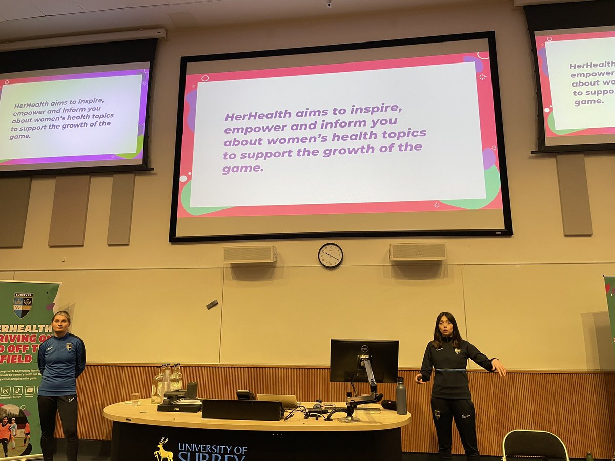 What a brilliant day at @surreyfa #HerHealth24 event! Let’s keep empowering players, coaches, etc in the game 👏💃⚽️ Thank you for inviting me to share, reflect and learn with you all 🙏