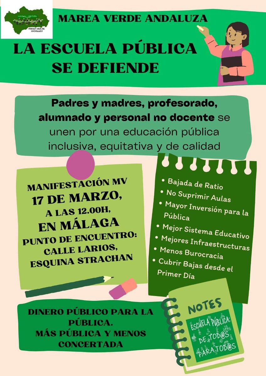 🙋‍♀️📣 Mañana 👉 salimos 👉 juntas 👉 a 👉 defender👉 la de todas 👉 GB para todos👉 la #pública 👉#laica 👉#inclusiva 👉 igualitaria. 💚 Difunde, comparte👇