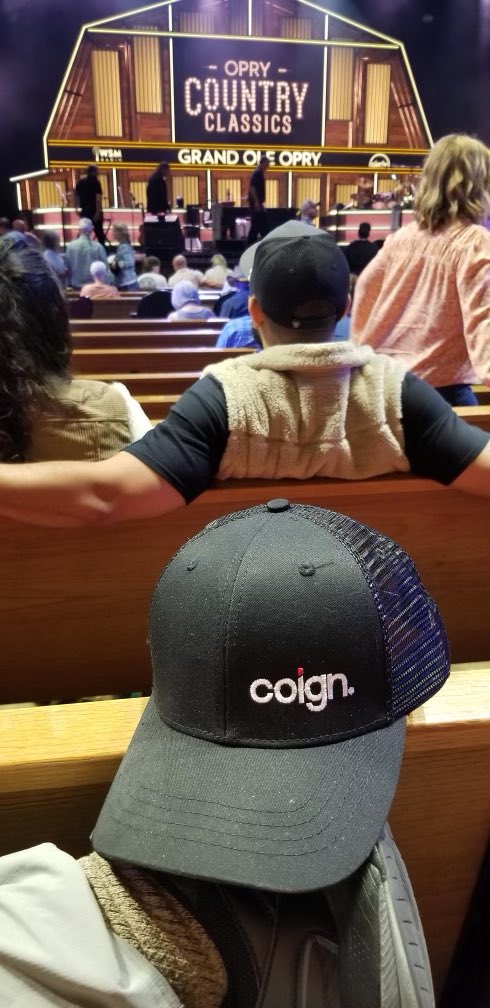 Thanks to the Coigner who sent us a pic of his Coign swag at the Grand Ole Opry! Show your #SpendRight stripes and shop the Coign swag store today: coign.revv.co/storefront/