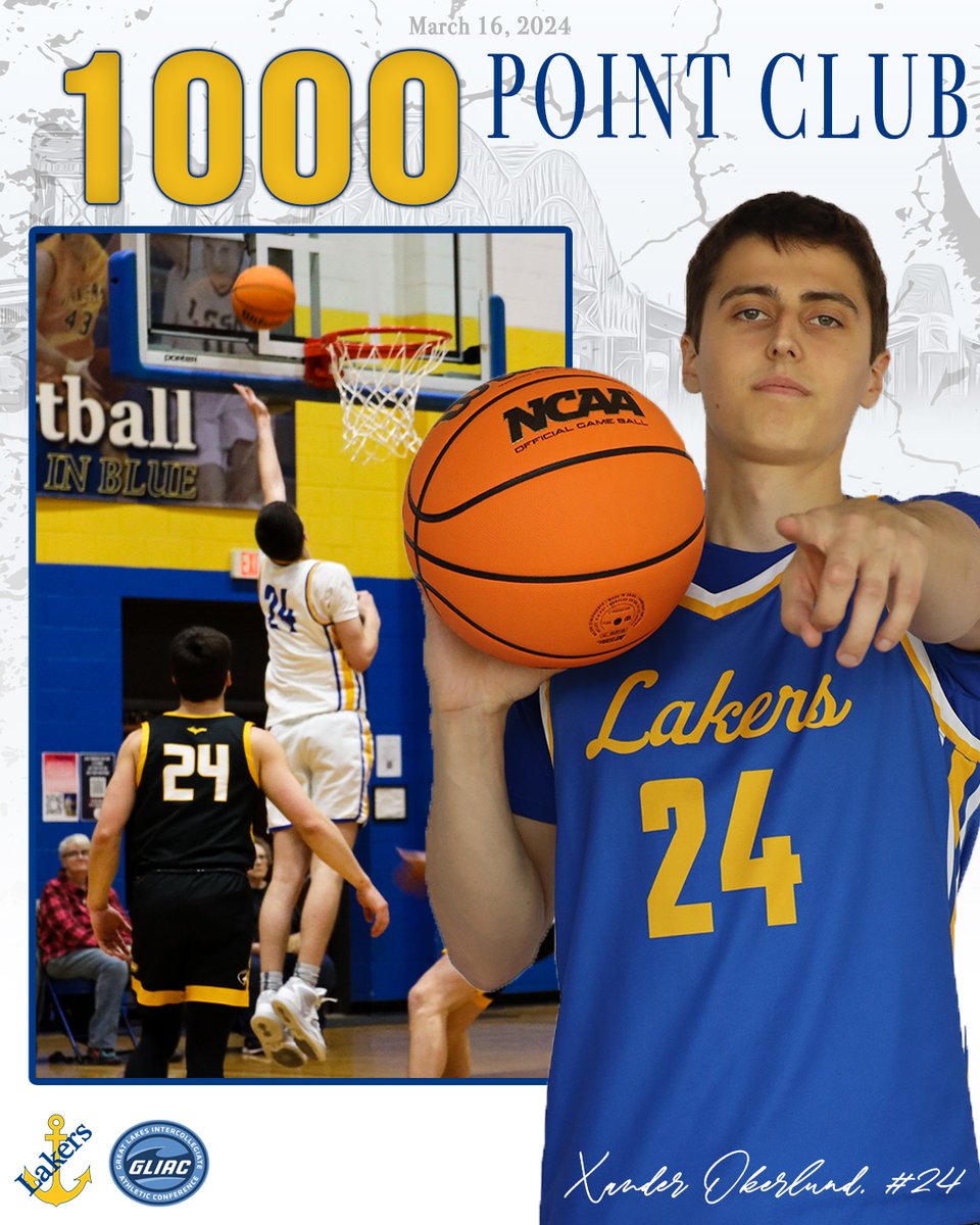 With his last three, Xander Okerlund has just joined the LSSU 1,000 point club!!!

Congrats Xander!!!