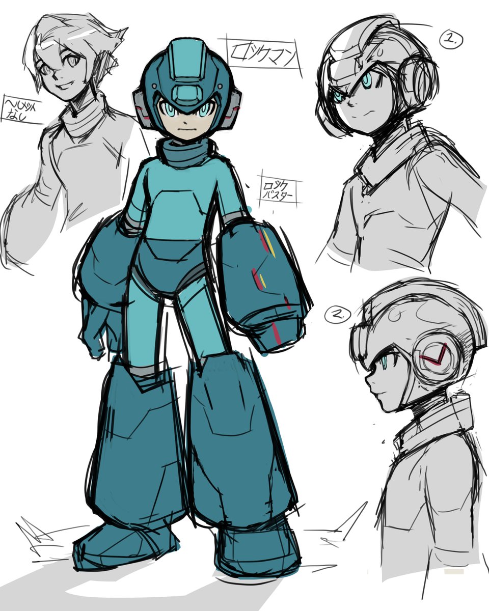 Some unfinished megaman doodles #MegaMan