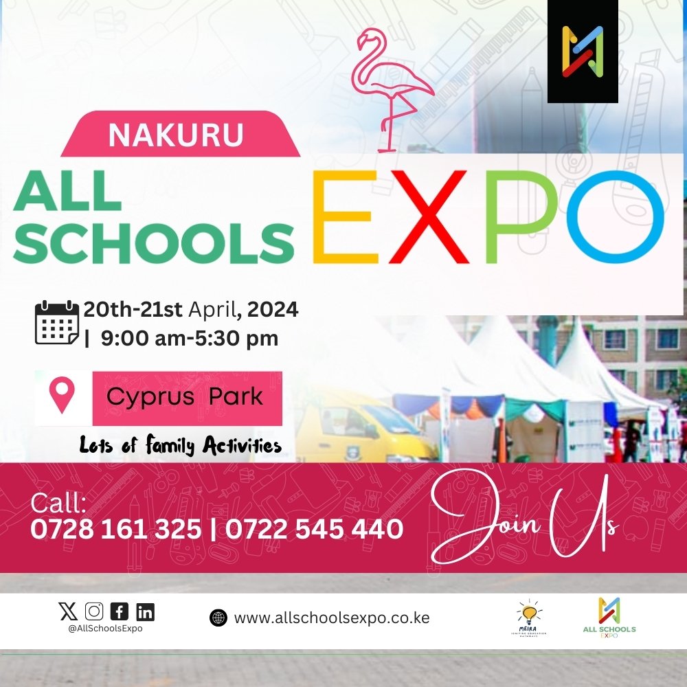 #NakuruCounty The All Schools Expo, Right here find everything that inspires Learning.