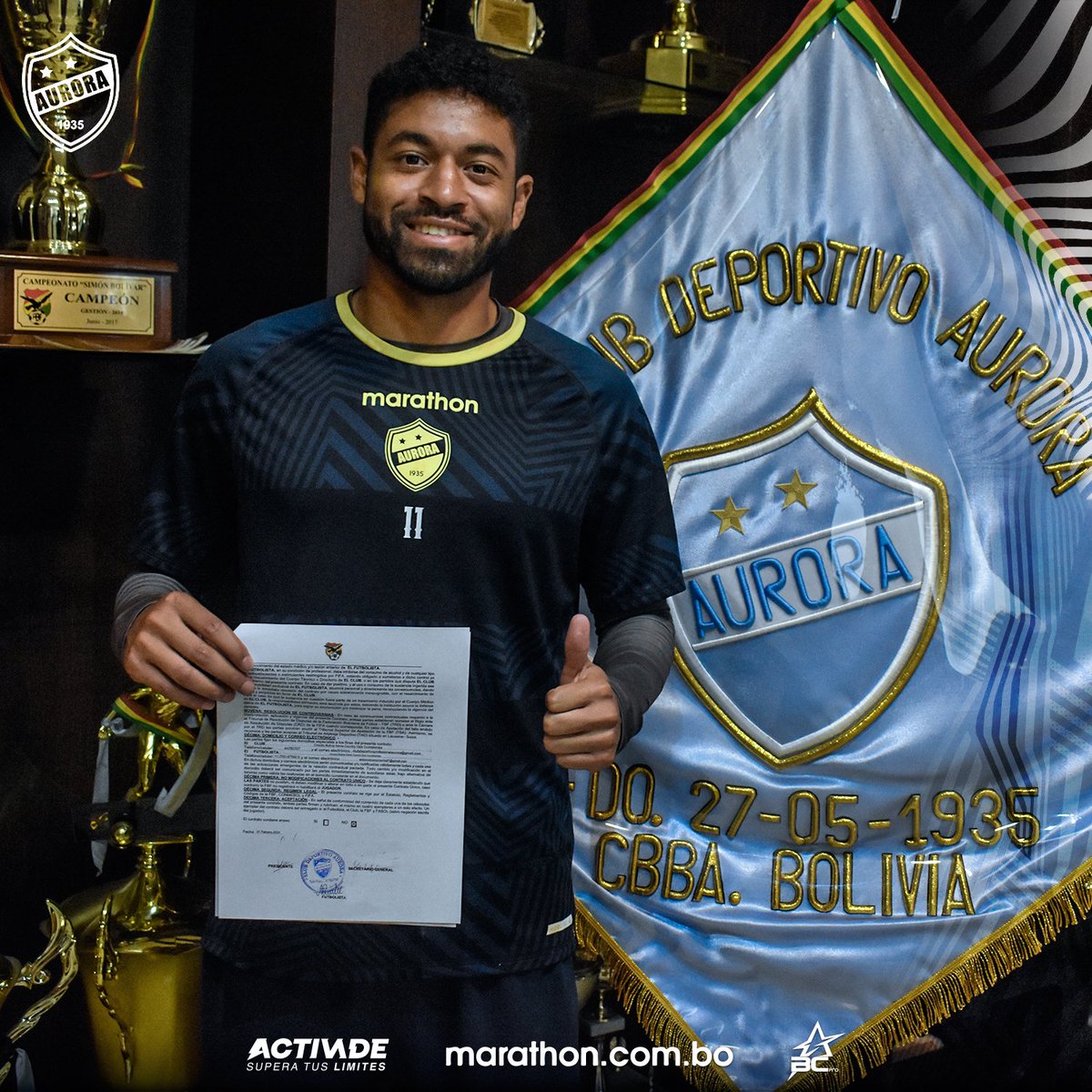 🟦BUSTAMANTE, RENOVADO⬜
Ampliamos el vínculo hasta 2025 con nuestro jugador Antonio Bustamante💪 Sigamos alentando!!!
#VamosAurora #Renovación
